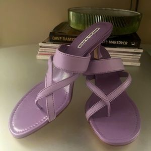 Manolo Blahnik Susa 50 Leather Thong Sandal